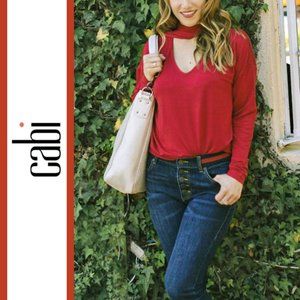 CAbi | 'Tess' Tie-Neck Long Sleeve Top